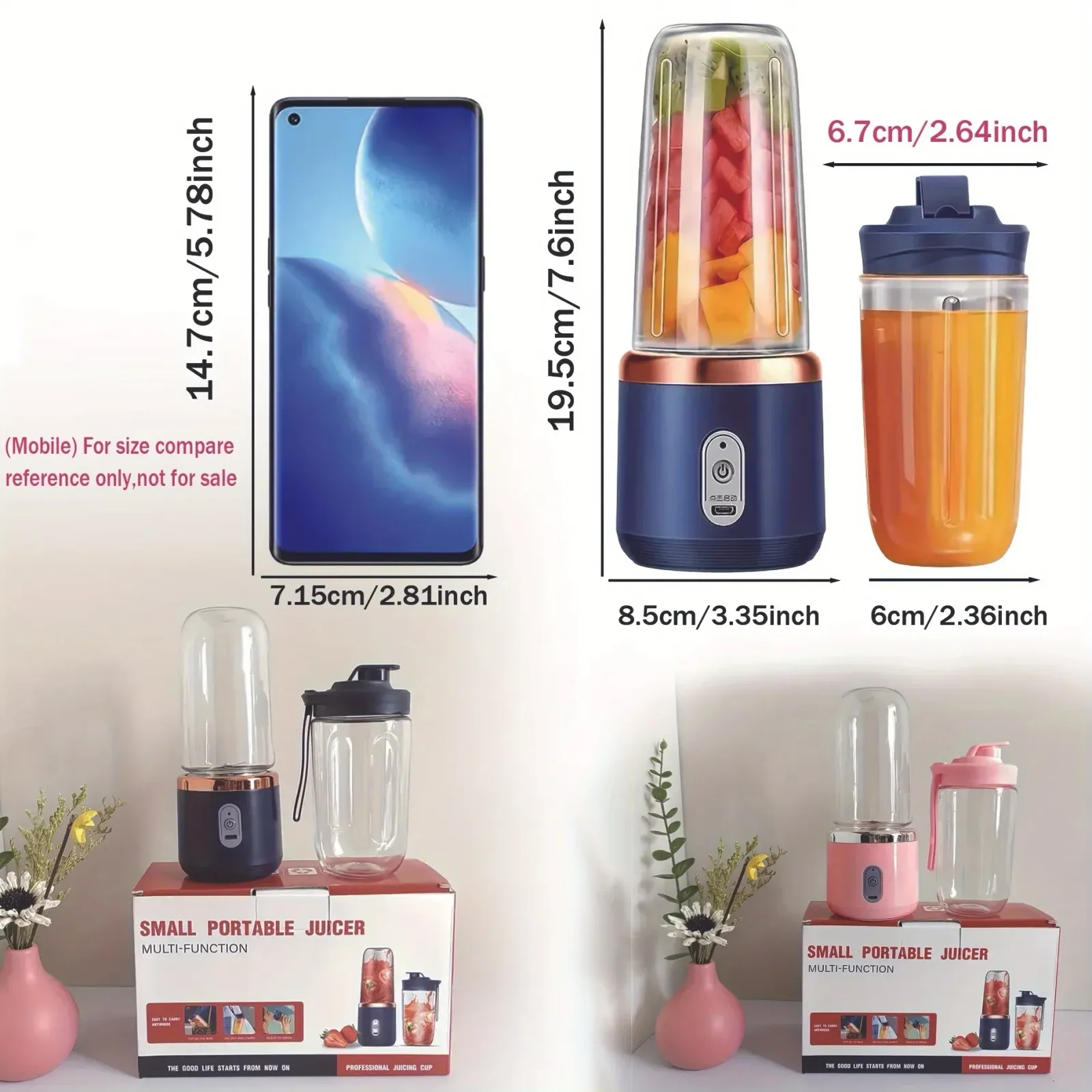 Presse-agrumes portable, finitions soignées