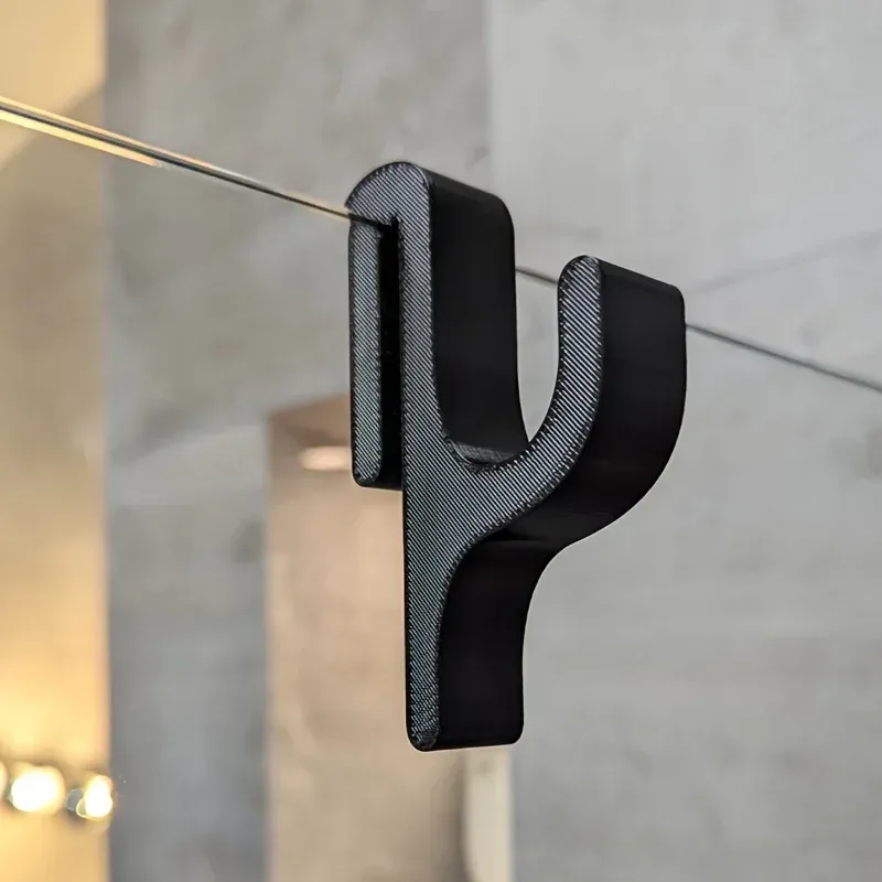 Porte-serviettes de douche en crochet 3D