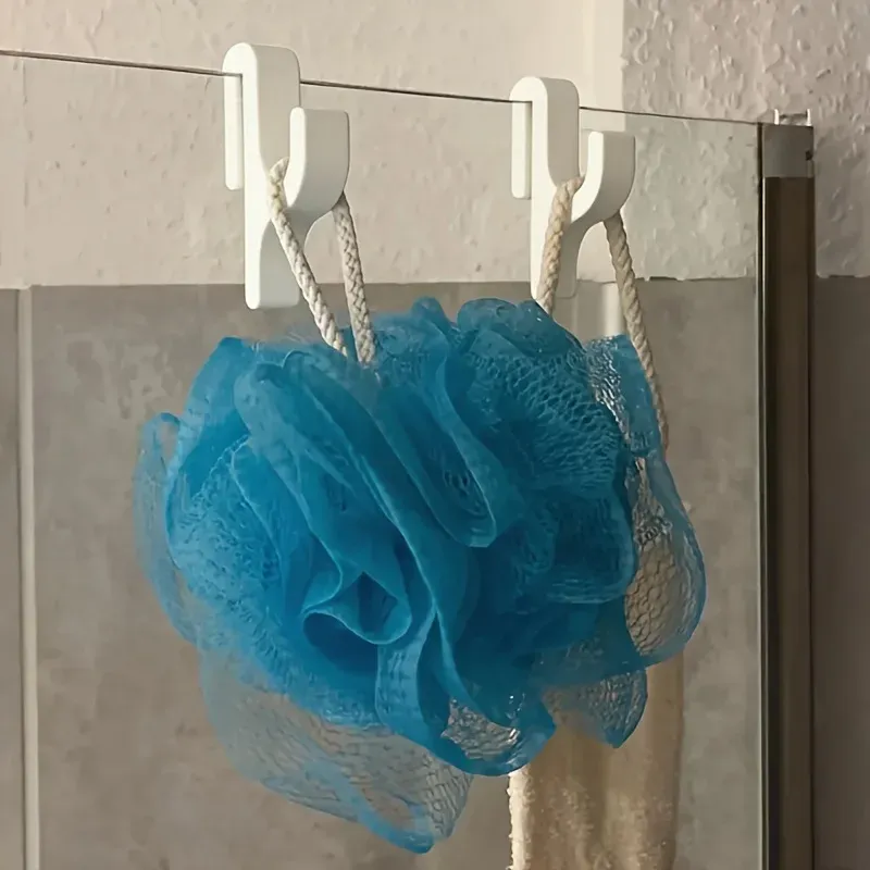 Porte-serviettes de douche en crochet, vue de détail