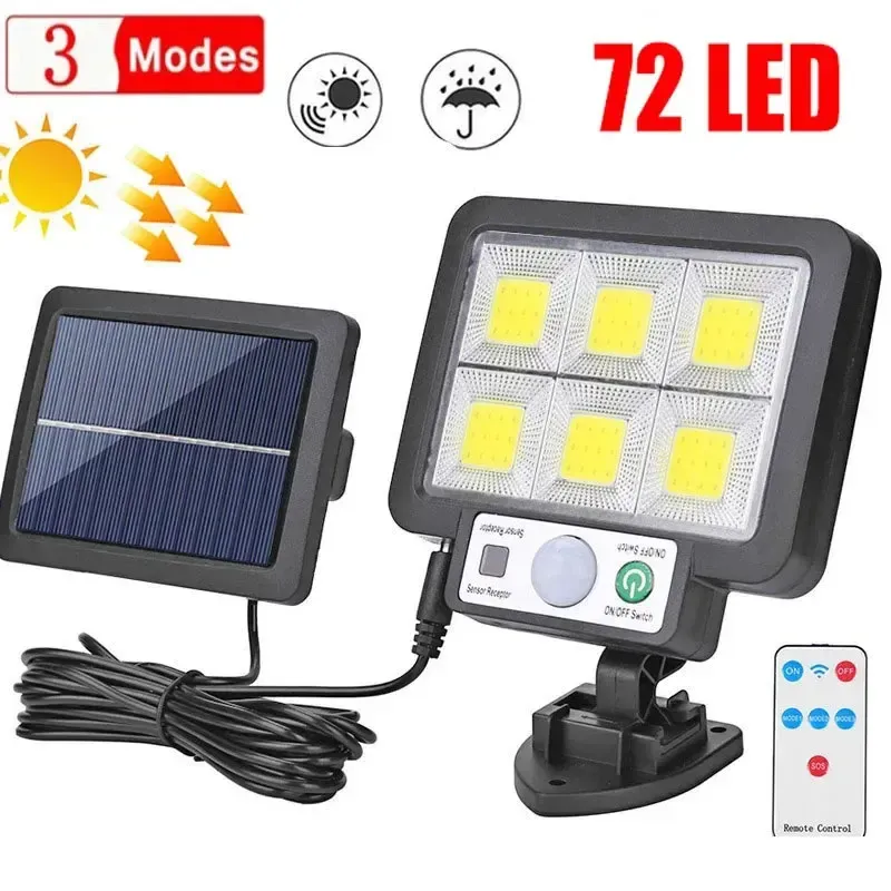 Ce "French" title is already French but is keyword-stuffed. Translating to clean, professional French:
Applique solaire LED avec détecteur de mouvement, 3 modes d'éclairage, étanche, pour extérieur, jardin et allée