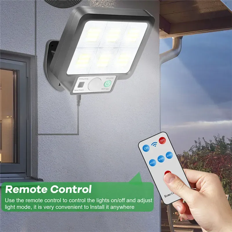 Ce "French" title is already French but is keyword-stuffed. Translating to clean, professional French:

Applique solaire LED avec détecteur de mouvement, 3 modes d'éclairage, étanche, pour extérieur, jardin et allée 2