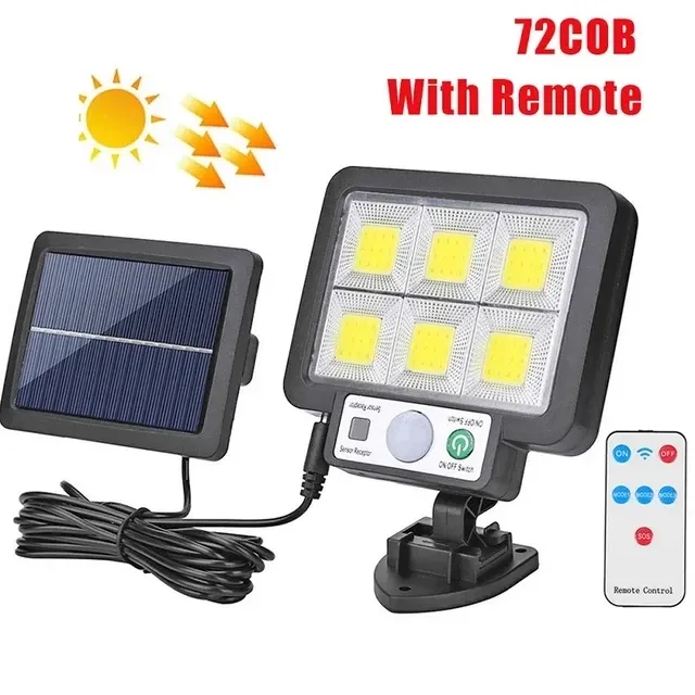 Ce "French" title is already French but is keyword-stuffed. Translating to clean, professional French:

Applique solaire LED avec détecteur de mouvement, 3 modes d'éclairage, étanche, pour extérieur, jardin et allée 7