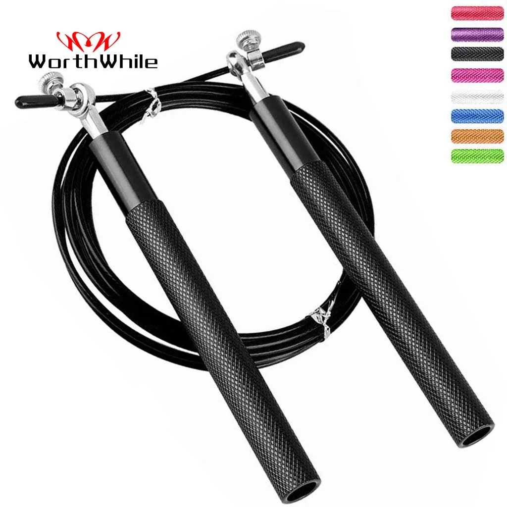 Corde à sauter de vitesse professionnelle WorthWhile avec roulement, pour CrossFit, fitness, MMA et boxe - Image 1