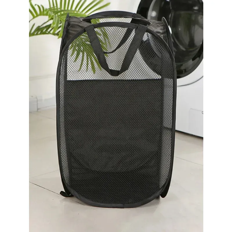 Panier à linge pliable en maille, détail