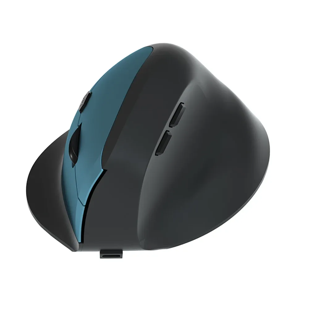 Souris verticale ergonomique sans fil 2,4 GHz et Bluetooth 5.2, optique, réglable jusqu'à 1600 DPI, 6 boutons, compatible ordinateur portable et de bureau 9