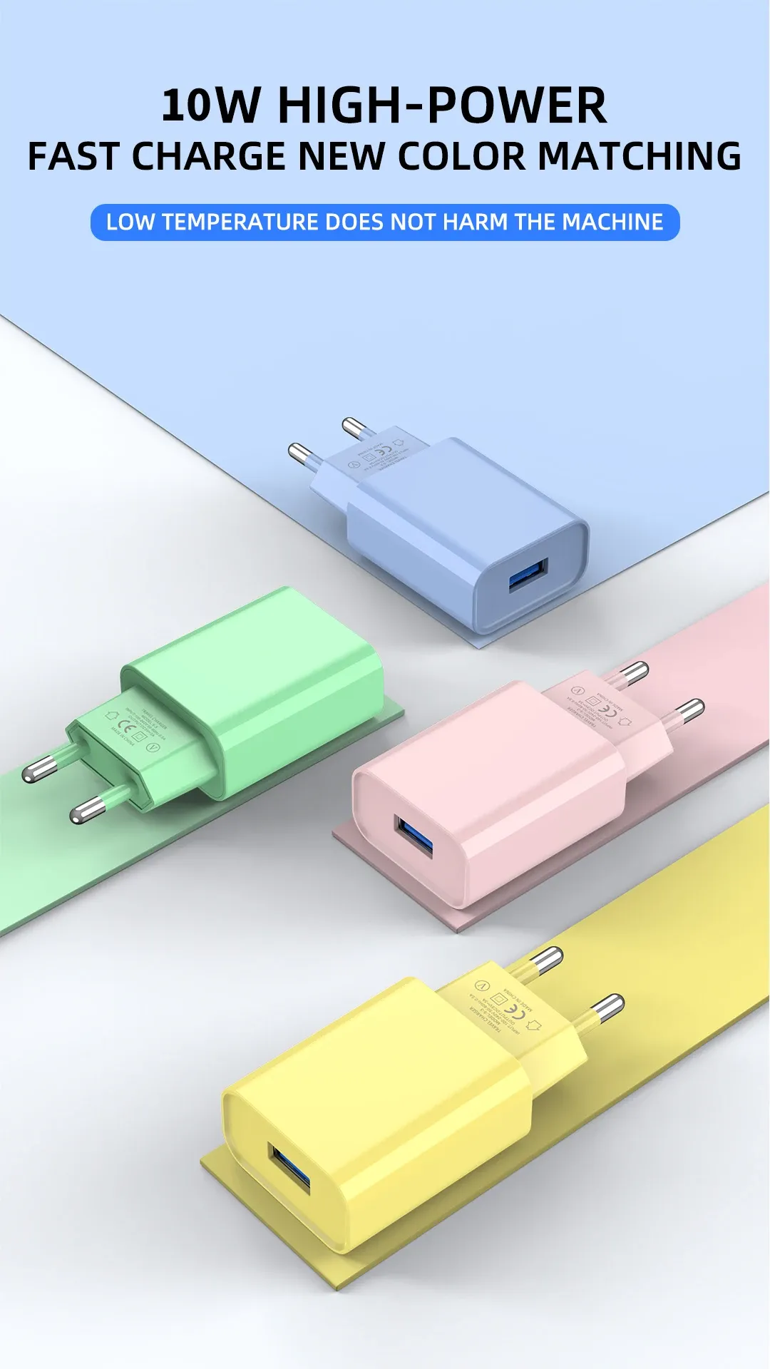 Chargeur mural USB rapide, ambiance