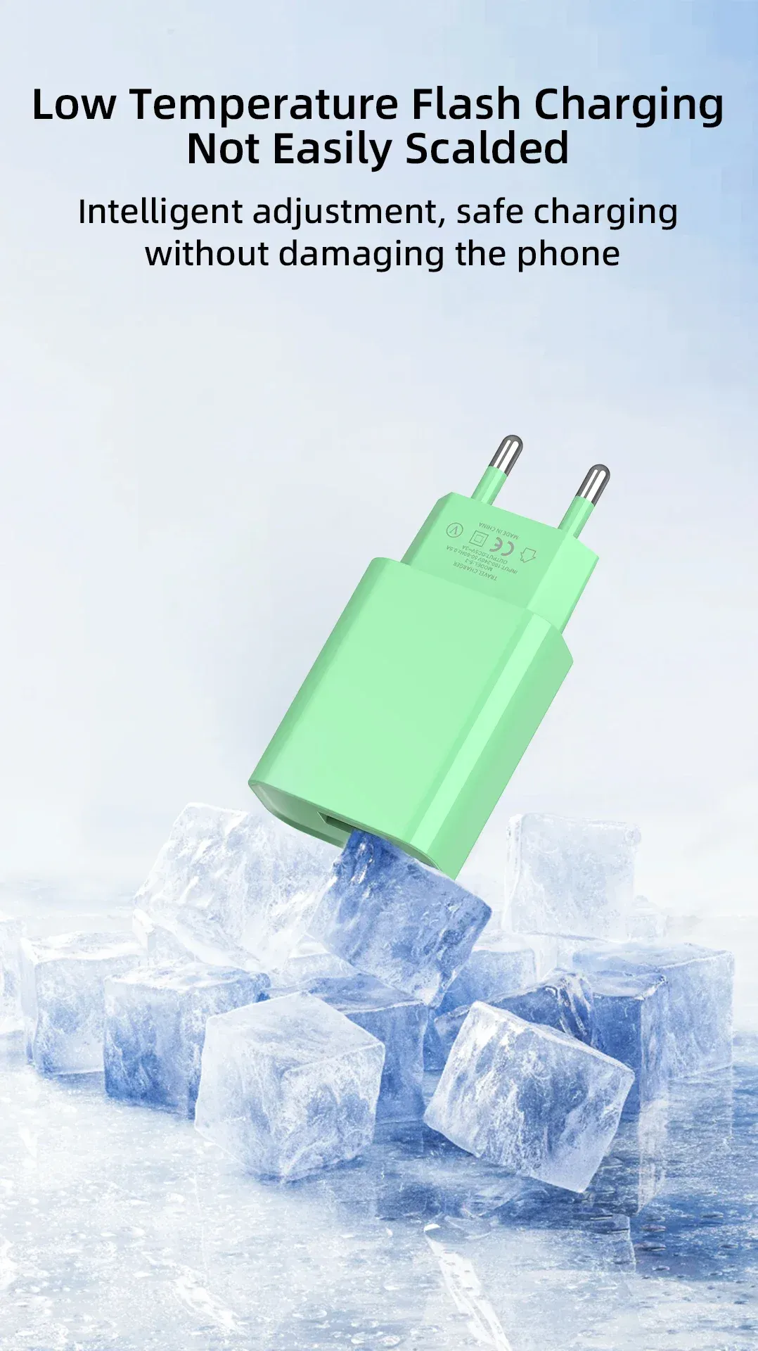 Chargeur mural USB rapide, finition