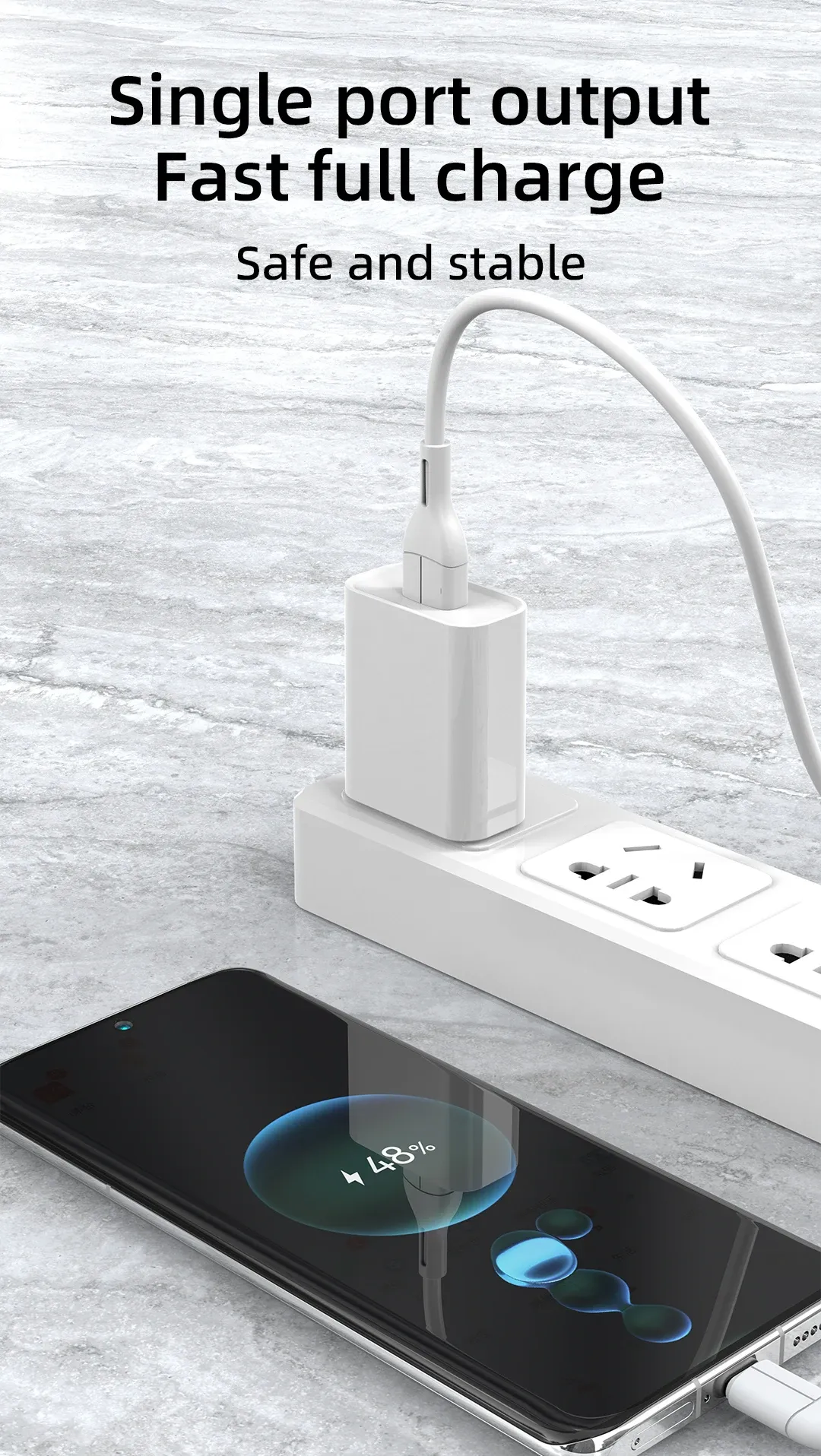 Chargeur mural USB rapide, pratique