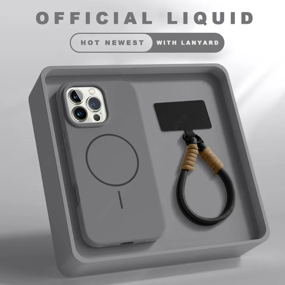 Détail de la coque en silicone MagSafe