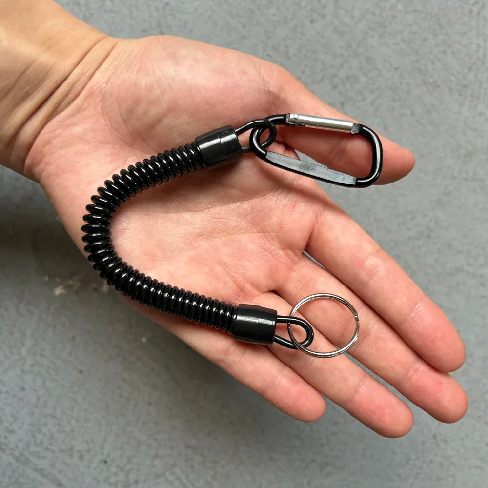 Corde élastique rétractable à ressort pour porte-clés de téléphone, outil de randonnée et de pêche en plein air