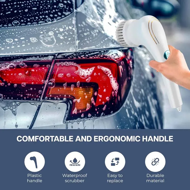 Brosse électrique rechargeable USB pour vaisselle, évier et baignoire 5