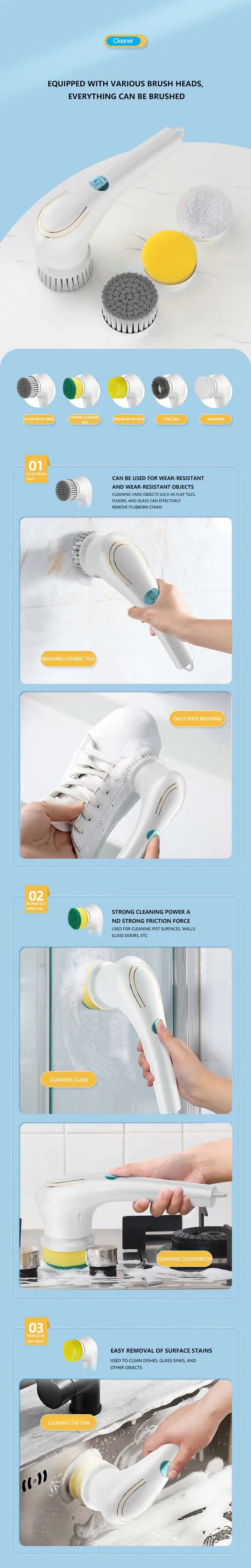 Accessoires interchangeables de la brosse électrique