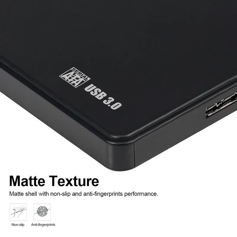 Boîtier de disque dur mobile SATA vers USB 3.0 pour disque dur 2,5 pouces, boîtier externe pour SSD avec câble USB 3.0, en ABS 3