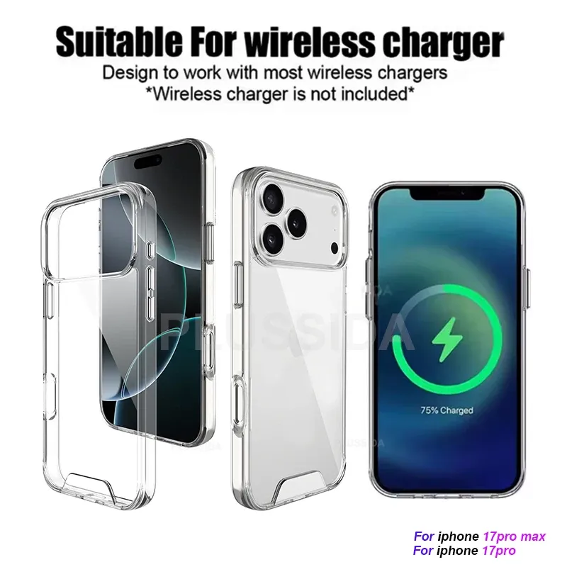 Coque transparente pour iPhone 18, 17, 16 Pro Max, Air, Duo, 15, 14, 13 Pro Max, compatible MagSafe, pour iPhone 16, 15 Plus, coque transparente de luxe 4
