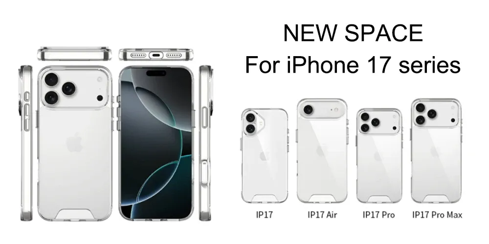 Coque transparente de luxe pour iPhone, vue d'ensemble