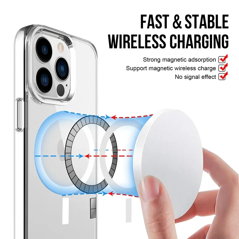 Coque transparente de luxe, finition détaillée