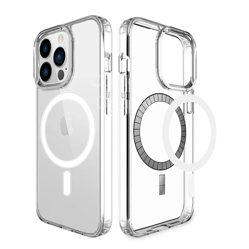 Coque transparente pour iPhone 18, 17, 16 Pro Max, Air, Duo, 15, 14, 13 Pro Max, compatible MagSafe, pour iPhone 16, 15 Plus, coque transparente de luxe 9