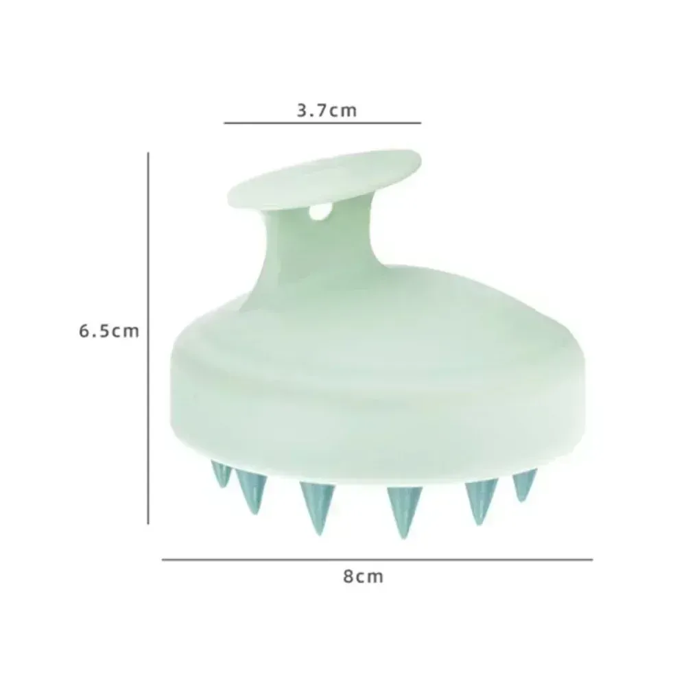 Peigne de massage du cuir chevelu en silicone, brosse à shampoing, peigne de lavage pour cheveux, brosse de massage corporel pour bain et douche, outil de coiffure de salon, 1 pièce 6