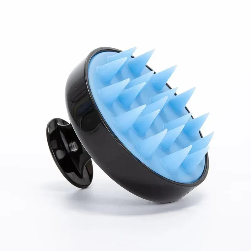 Peigne de massage du cuir chevelu en silicone, brosse à shampoing, peigne de lavage pour cheveux, brosse de massage corporel pour bain et douche, outil de coiffure de salon, 1 pièce 11