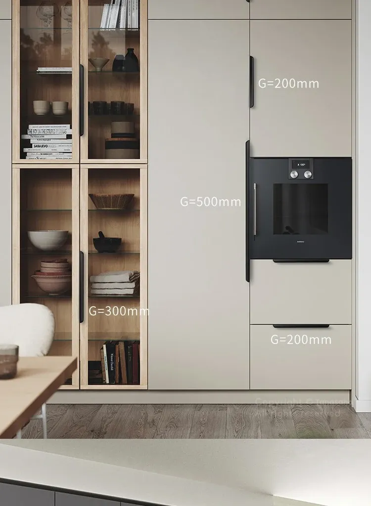 Poignée de meuble sur un placard coulissant