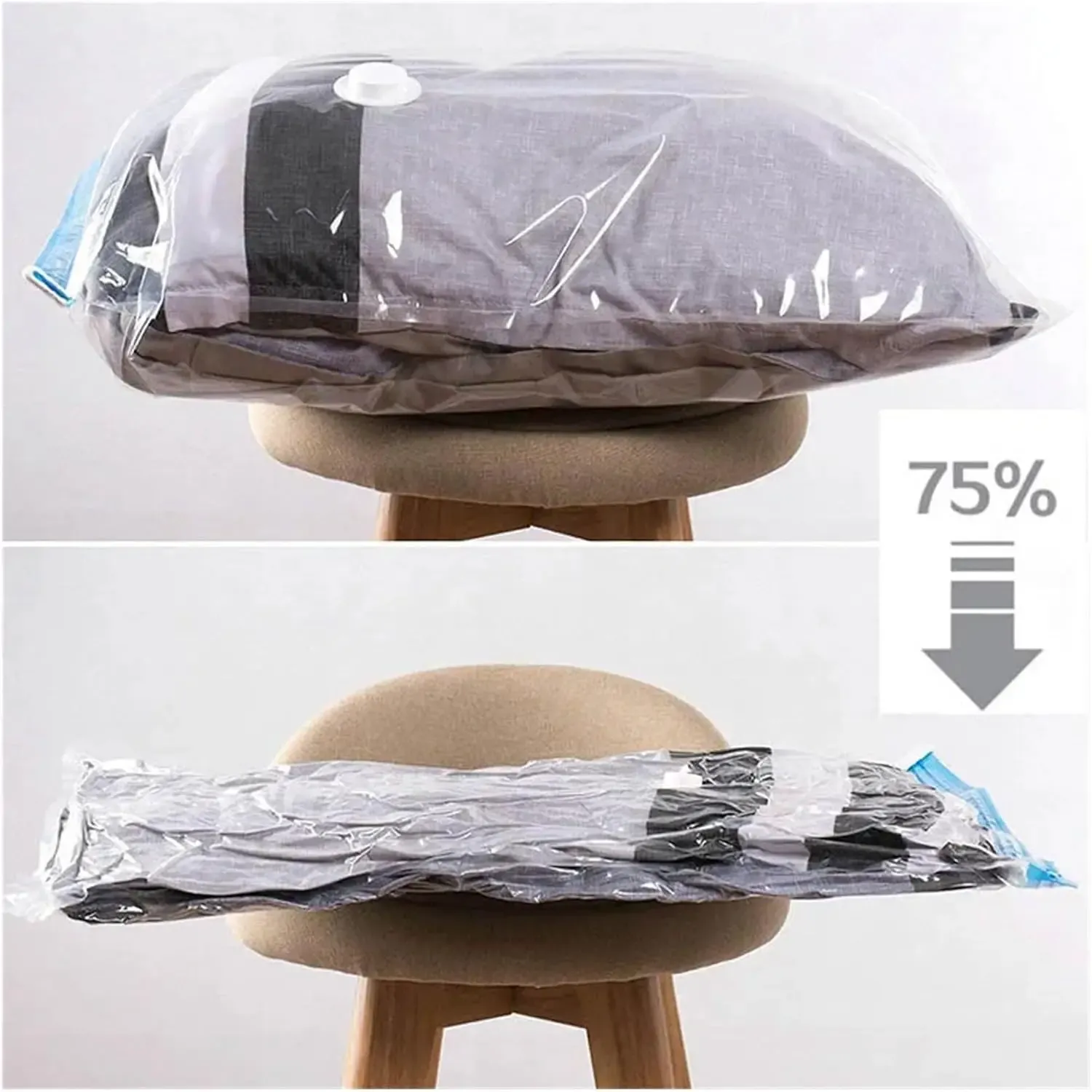 Sacs de rangement sous vide – Lot de 5 – Gain de place pour couettes, couvertures et vêtements 3