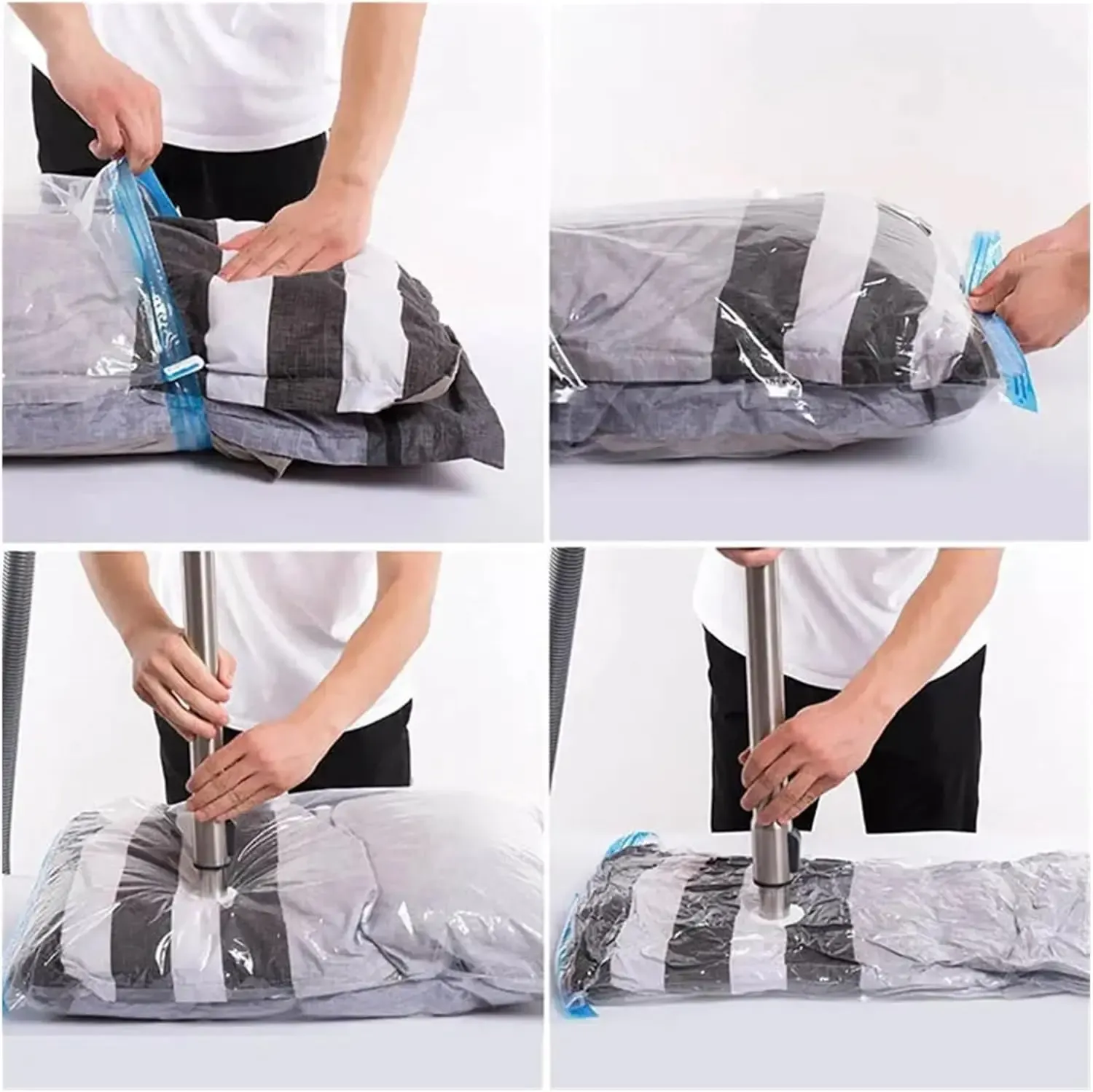 Sacs de rangement sous vide – Lot de 5 – Gain de place pour couettes, couvertures et vêtements 6