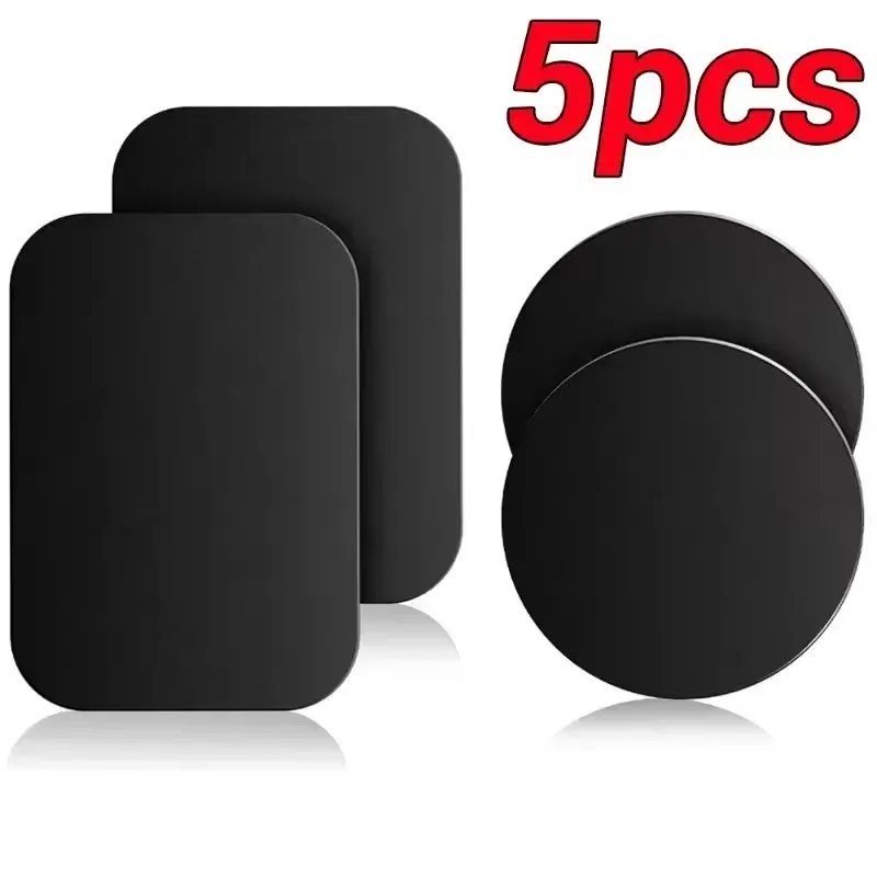 Plaque métallique ronde pour support magnétique de téléphone de voiture (lot de 1, 3 ou 5)