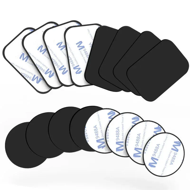 Plaque métallique ronde pour support magnétique de téléphone de voiture (lot de 1, 3 ou 5) 2