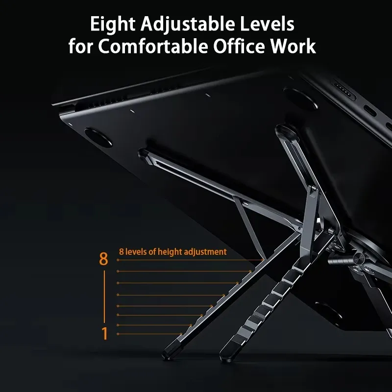 Support de téléphone magnétique multifonctionnel, trépied pliable et support de bureau portable pour iPhone, iPad, tablette et ordinateur portable 6