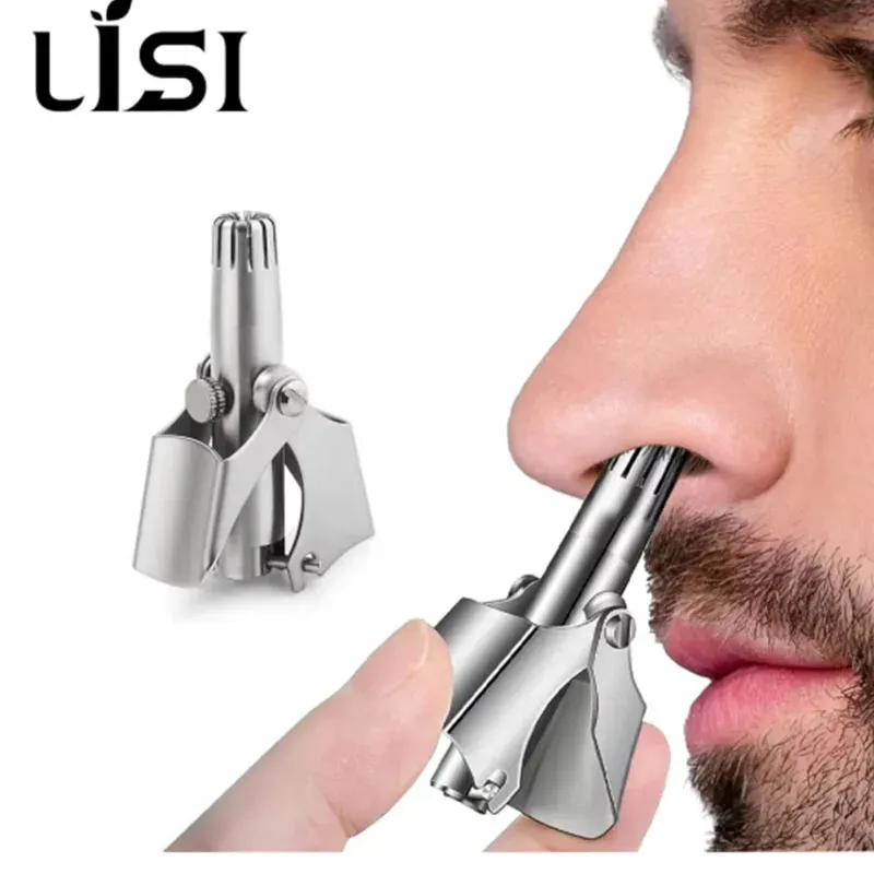 Tondeuse manuelle en acier inoxydable pour poils du nez, vue d'ensemble