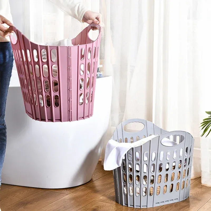Panier à linge pliable moderne, grande capacité, pour la maison et la salle de bain 2