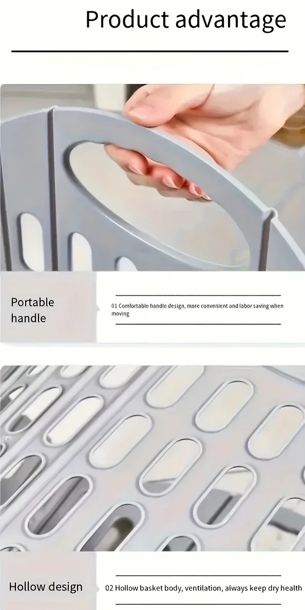Panier à linge pliable moderne, finition soignée