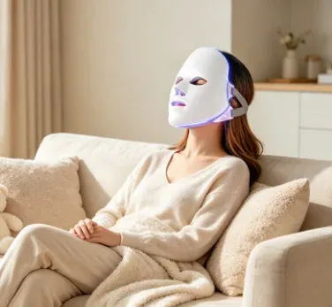 Masque facial LED 7 couleurs HTMCK | Masque de luminothérapie photonique à domicile pour le renouvellement cutané, le traitement de l'acné et les soins anti-rides 2