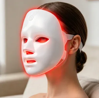 Masque facial LED 7 couleurs HTMCK | Masque de luminothérapie photonique à domicile pour le renouvellement cutané, le traitement de l'acné et les soins anti-rides 4
