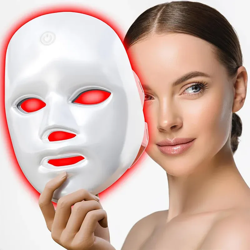 Masque facial LED 7 couleurs HTMCK | Masque de luminothérapie photonique à domicile pour le renouvellement cutané, le traitement de l'acné et les soins anti-rides 6