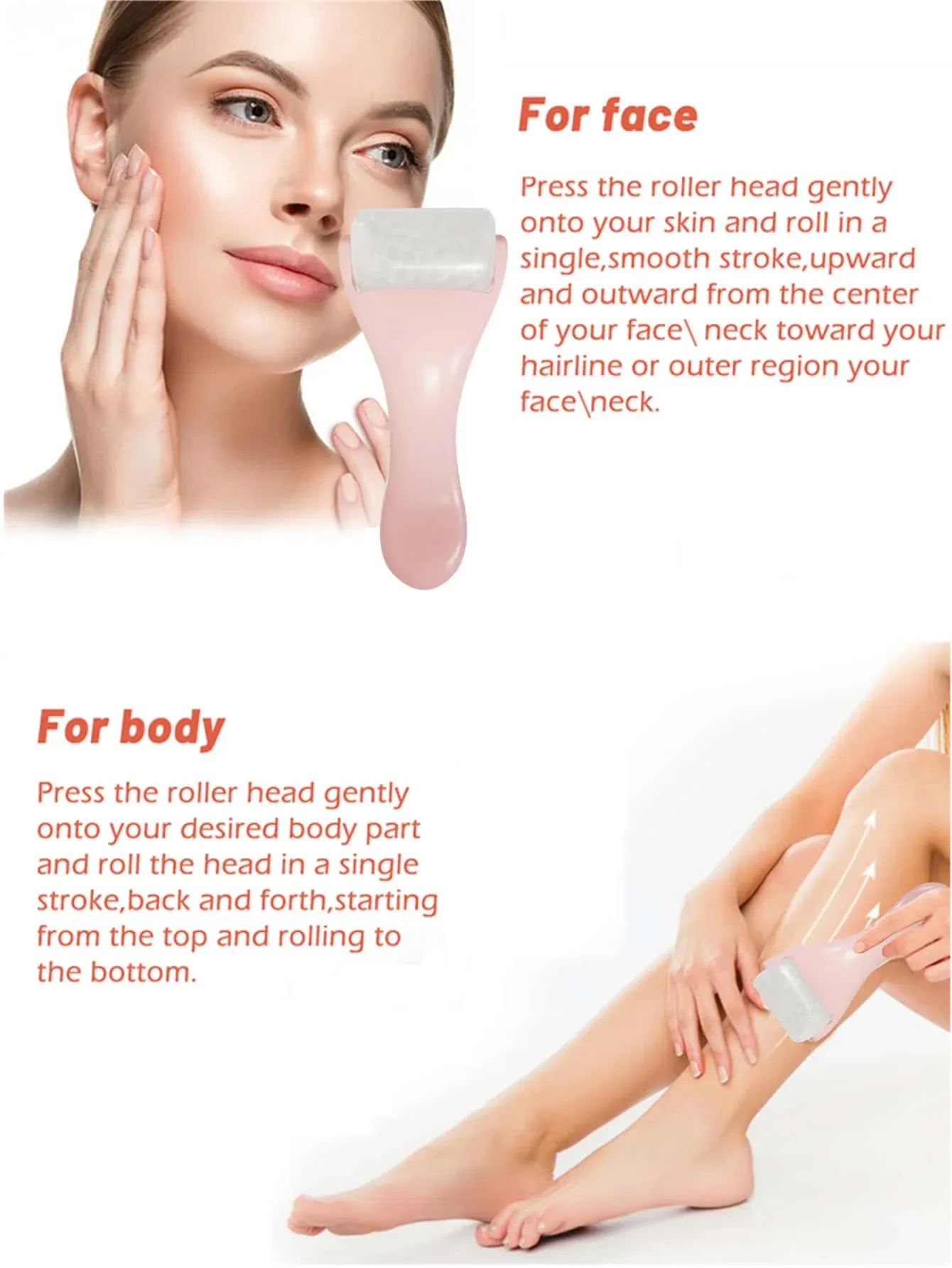 Masseur à rouleaux de glace pour le visage, masseur de lifting du visage, masseur roulant portable pour le corps, anti-rides, soins de la peau, outils de beauté 4