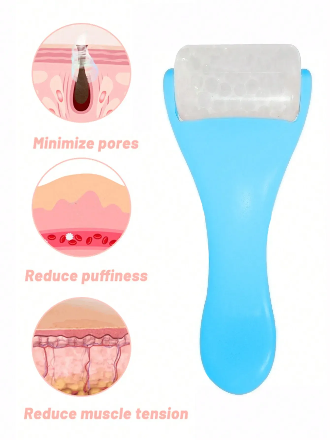 Masseur à rouleaux de glace pour le visage, masseur de lifting du visage, masseur roulant portable pour le corps, anti-rides, soins de la peau, outils de beauté 6