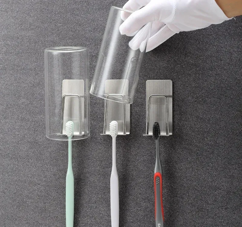 Porte-brosse à dents en acier inoxydable, vue d'ensemble