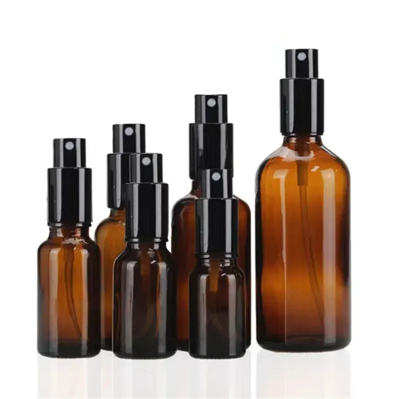 Vaporisateur rechargeable en verre ambré 30 ml, 50 ml et 100 ml 2