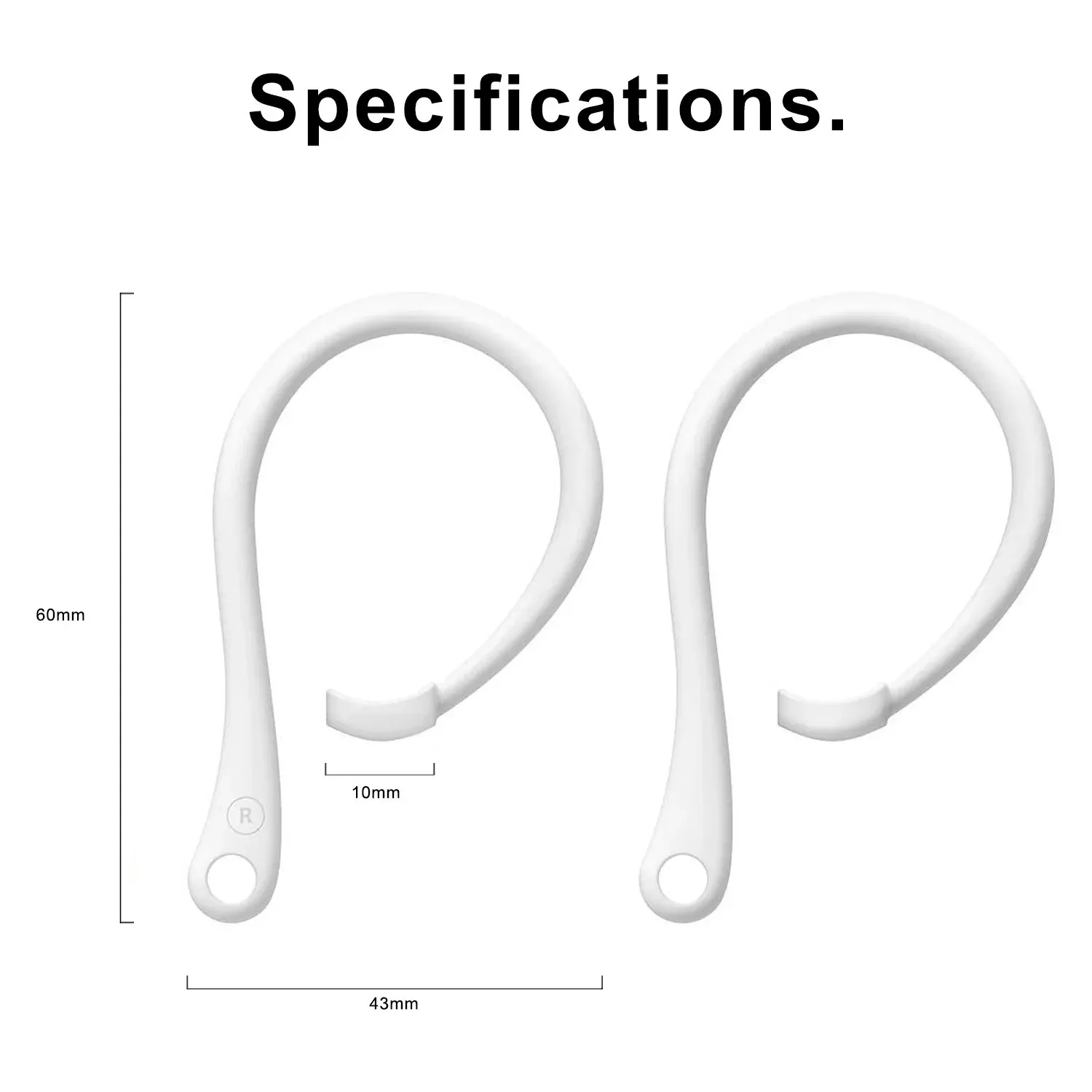Crochet d'oreille de remplacement en silicone pour AirPods 1, 2 et Pro 2