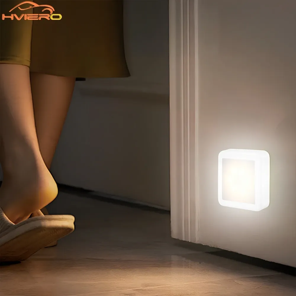 Veilleuse LED intelligente à détecteur de mouvement et de présence, fonctionnant sur piles, idéale pour WC, chambre et couloir - Image 1
