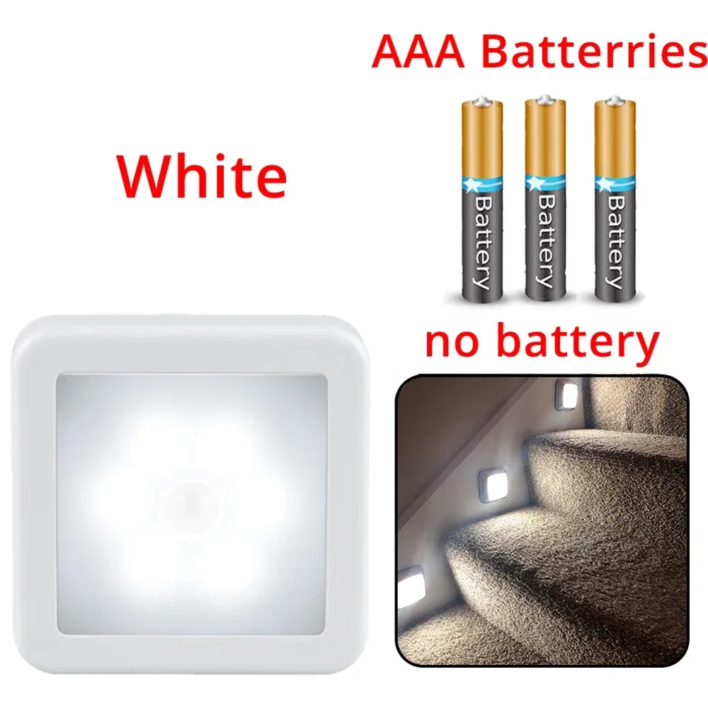 Veilleuse LED intelligente à détecteur de mouvement et de présence, fonctionnant sur piles, idéale pour WC, chambre et couloir 7