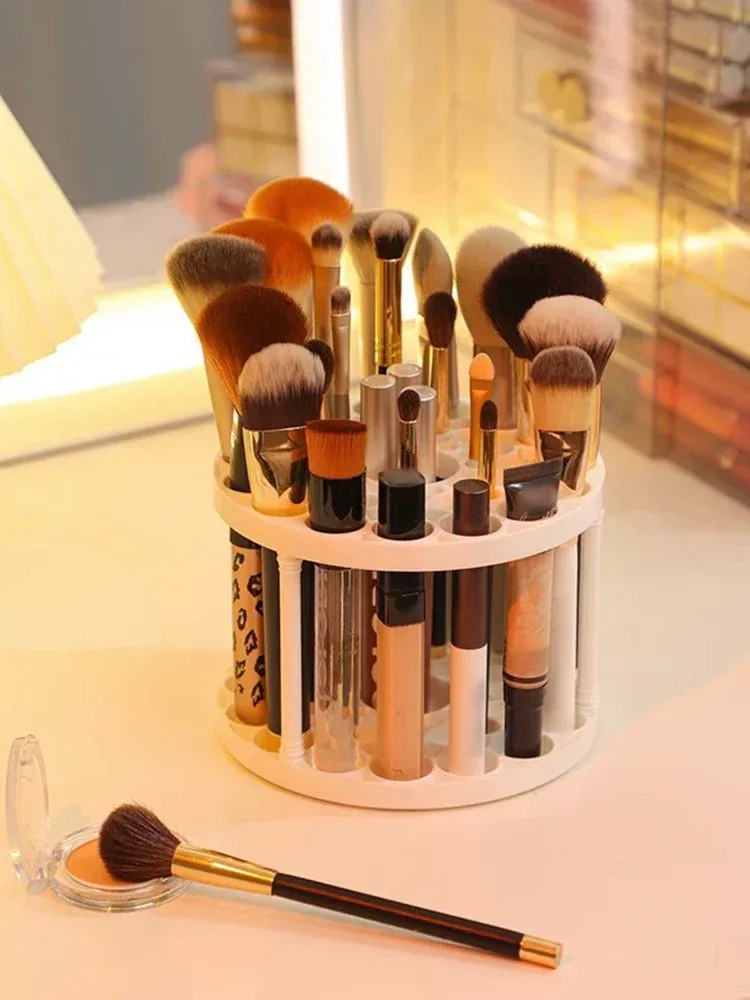 Support rotatif pour pinceaux de maquillage à 45 trous