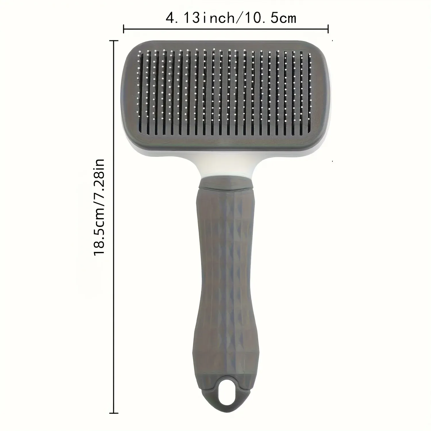 Détail du peigne autonettoyant pour toilettage