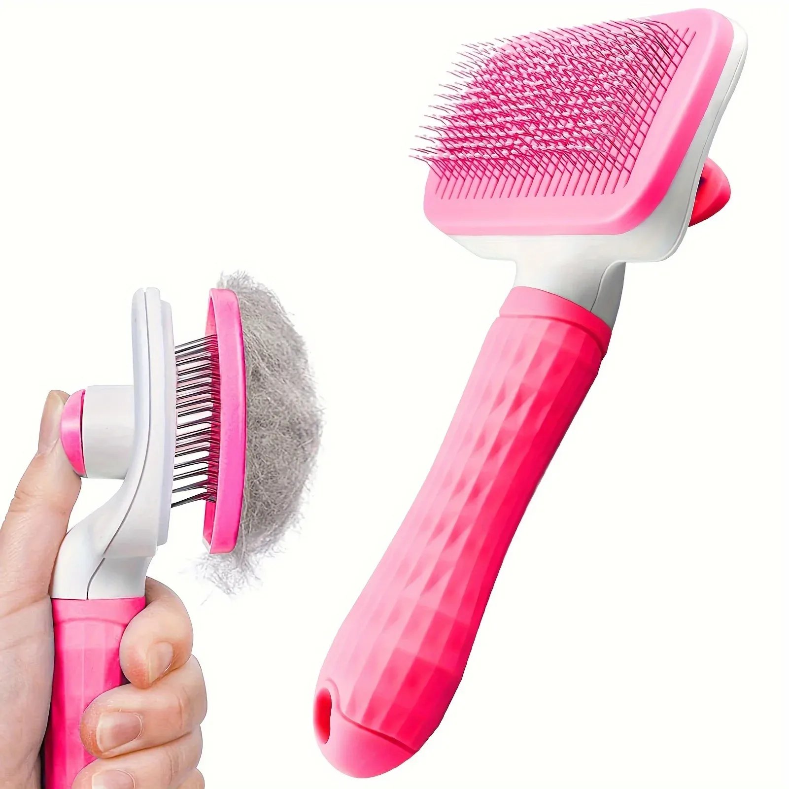 Peigne autonettoyant pour chiens et chats, brosse de toilettage anti-poils 8