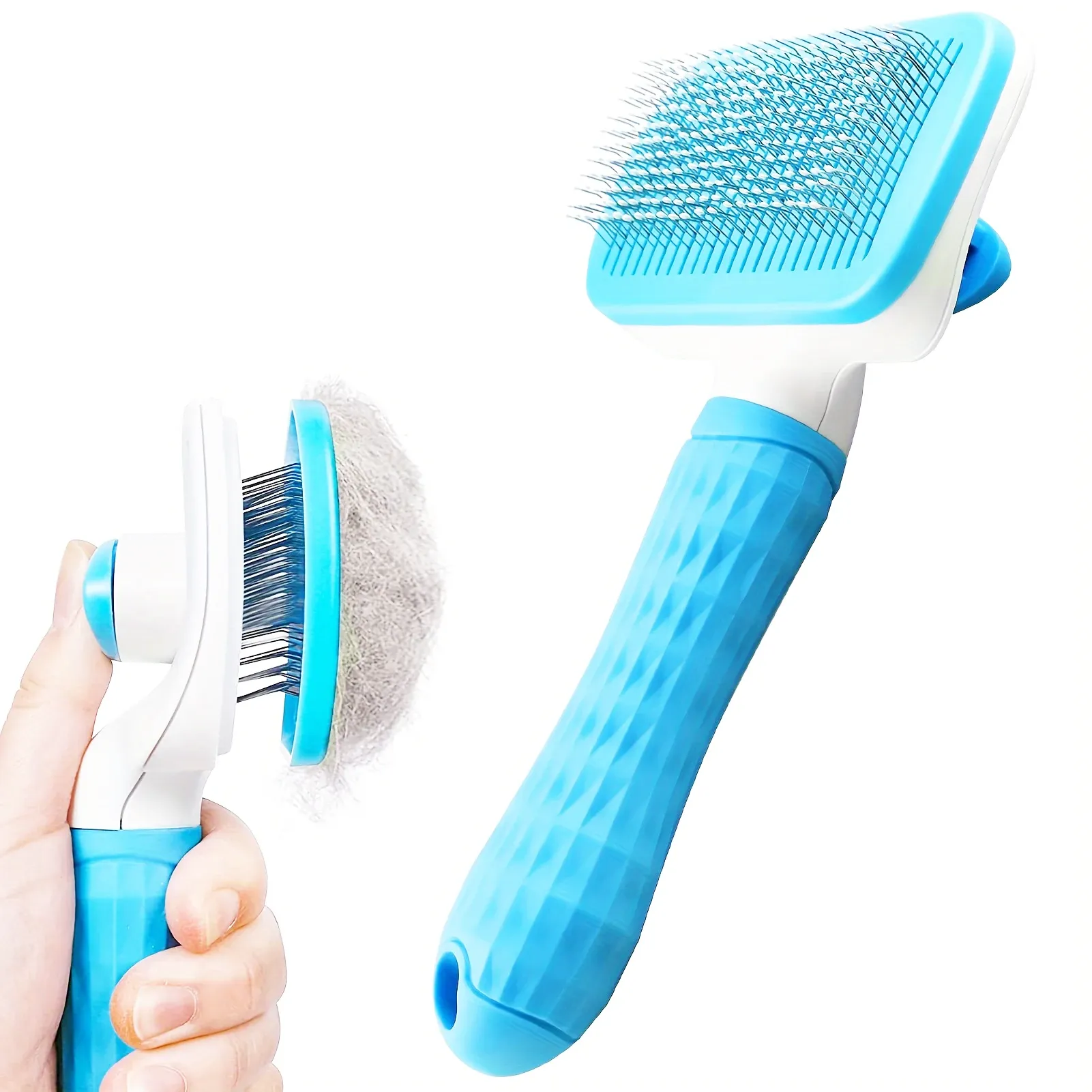 Peigne autonettoyant pour chiens et chats, brosse de toilettage anti-poils 9