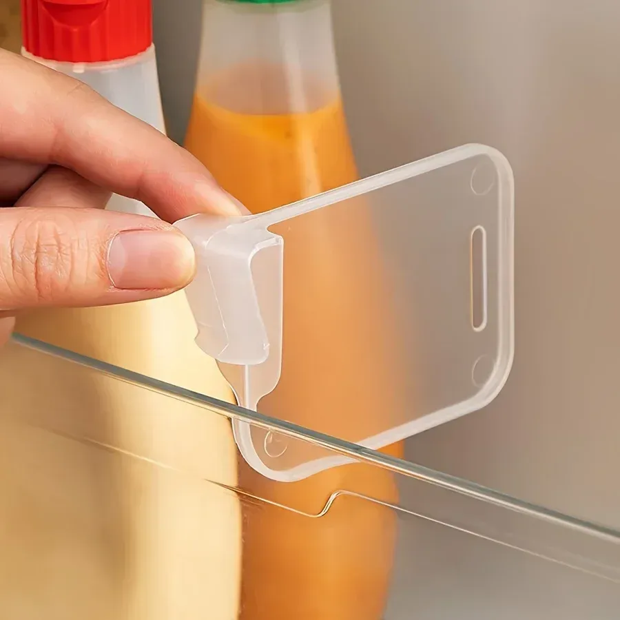Séparateurs de rangement transparents et robustes pour réfrigérateur, lot de 5, 10, 15 ou 20 pièces, compartiments ajustables pour un espace optimisé dans les armoires de cuisine 2