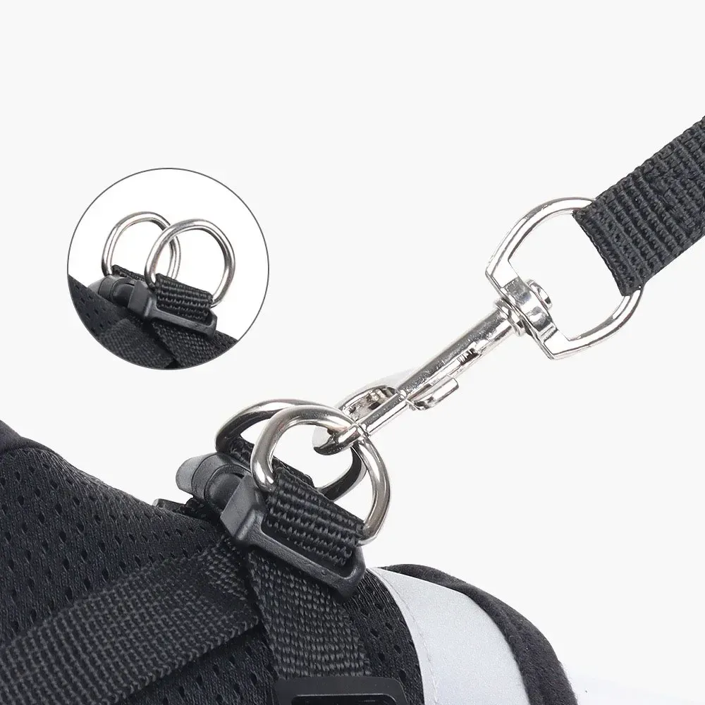 Harnais pour chat avec laisse, réglable, réfléchissant et anti-évasion, gilet en maille pour animaux de compagnie, idéal pour chiot, petit chien et chat 6