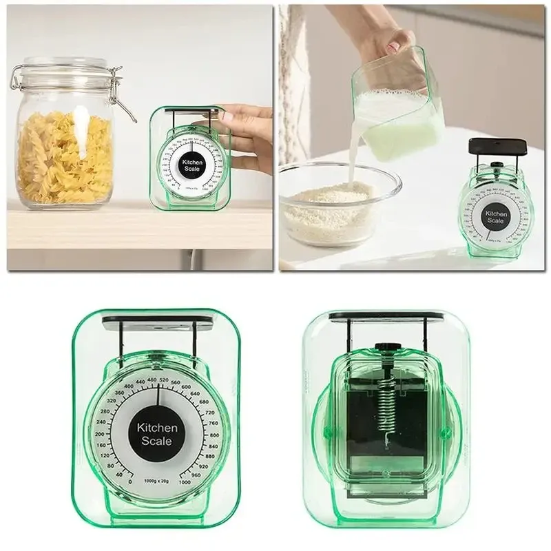 Balance à ressort pour cuisine, balance mécanique pour aliments et légumes, cadran de pesée 1 kg 6