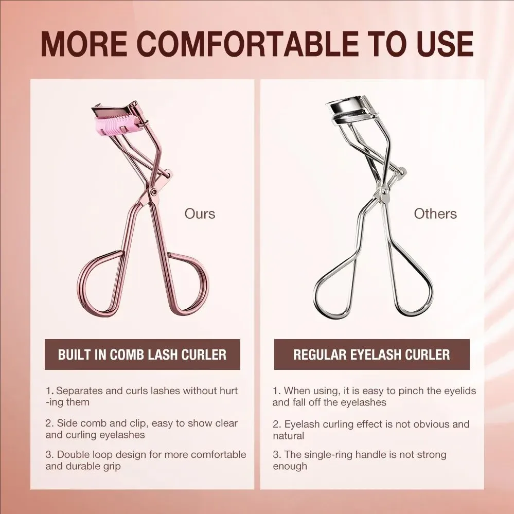 MJ Recourbe-cils professionnel or rose, compact et portable 5